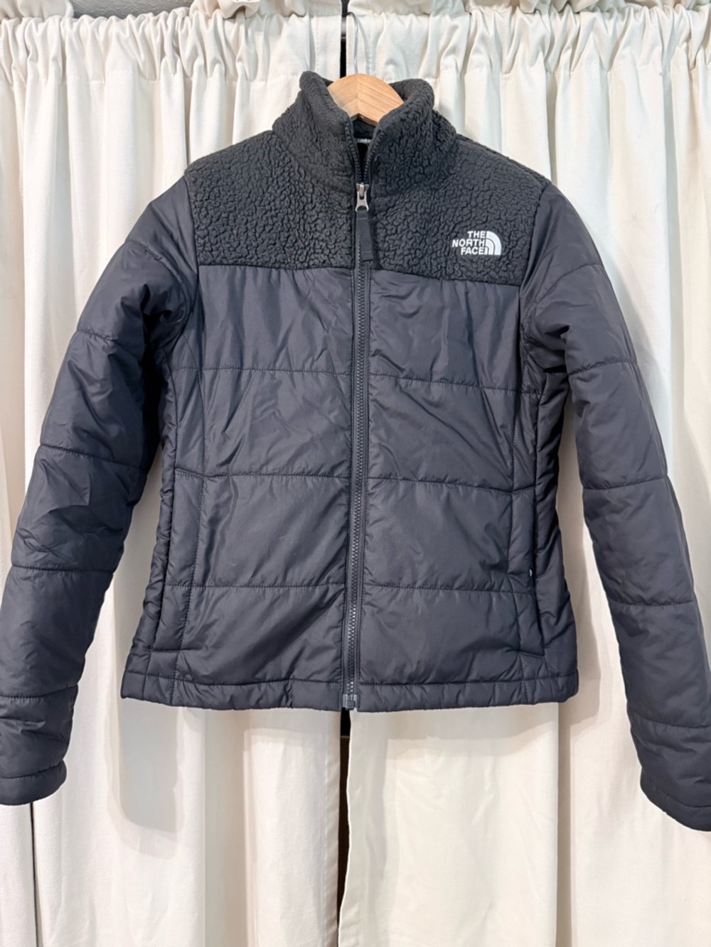 The North Face Black Sherpa-Lined Puffer Jacket
